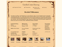 Tablet Screenshot of gasthofherzog.de